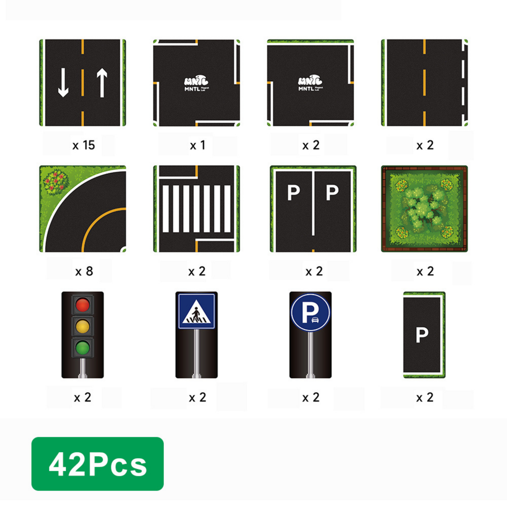 Magnetic Toppers Traffic Expansion Set (42-Piece)