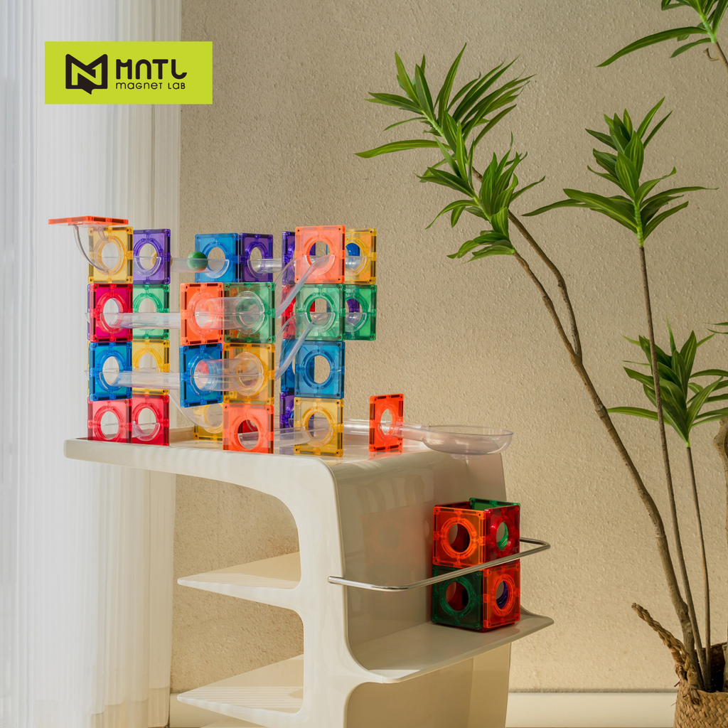 Magnetic Ball Run Rainbow Series(107-Piece)