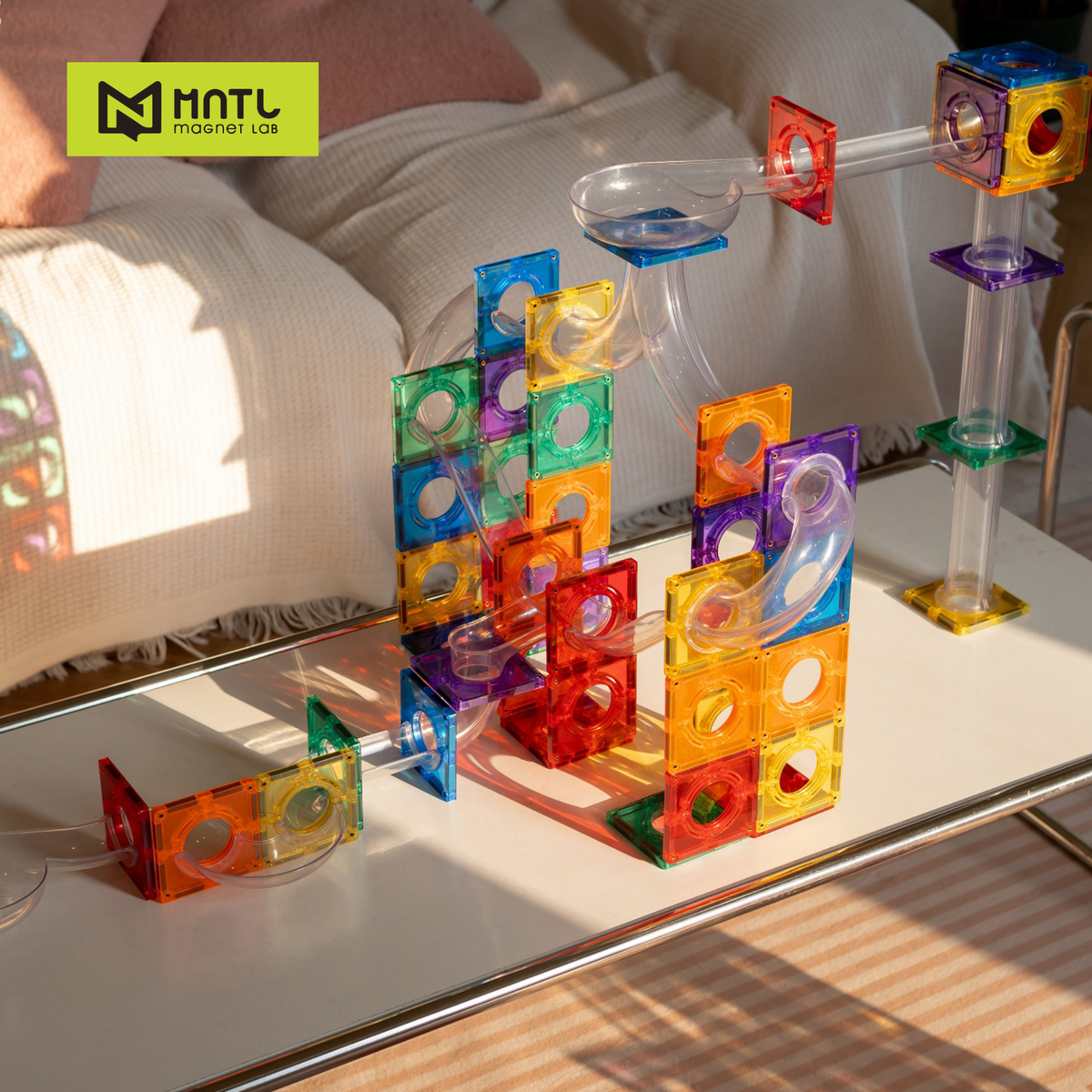 Magnetic Ball Run Rainbow Series(107-Piece)